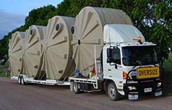 Truck Delivering Tanks