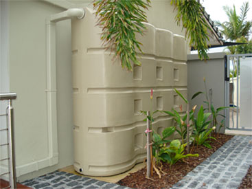 Slimline Water Tank Installed Slimline Water Tank Installed